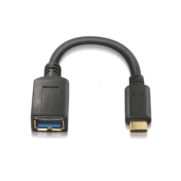 Aisens Cable USB 3.1 Gen1 USB-C Macho a USB-A Hembra 15cm Negro